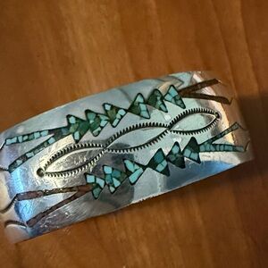 Vintage Navajo sterling silver cuff bracelet